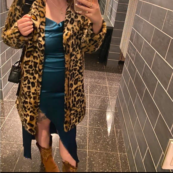 Slinky Dark Teal Shein Cocktail Dress - Picture 5 of 6